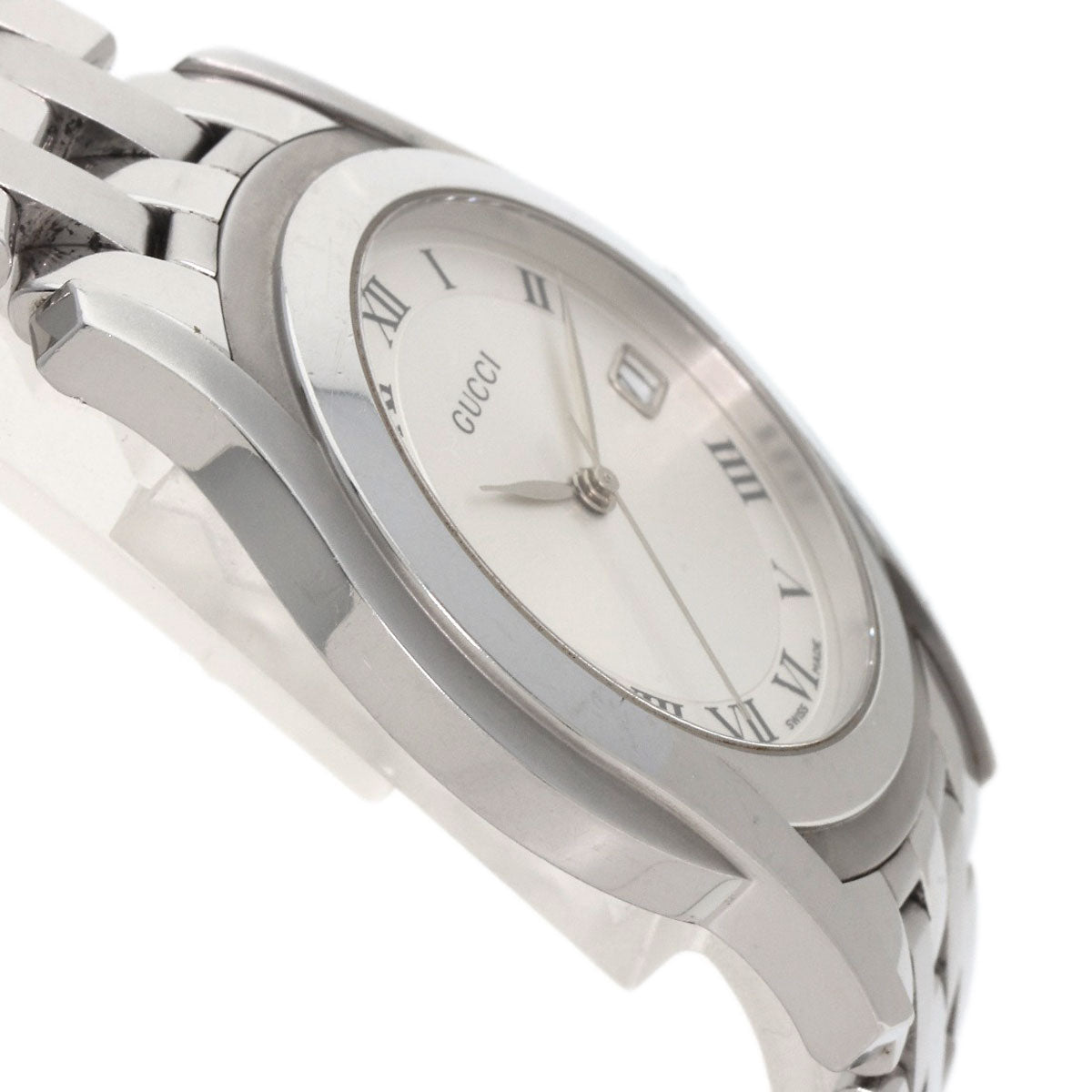 GUCCI グッチ 5500M ラウンドフェイス 腕時計 SS メンズ 中古
