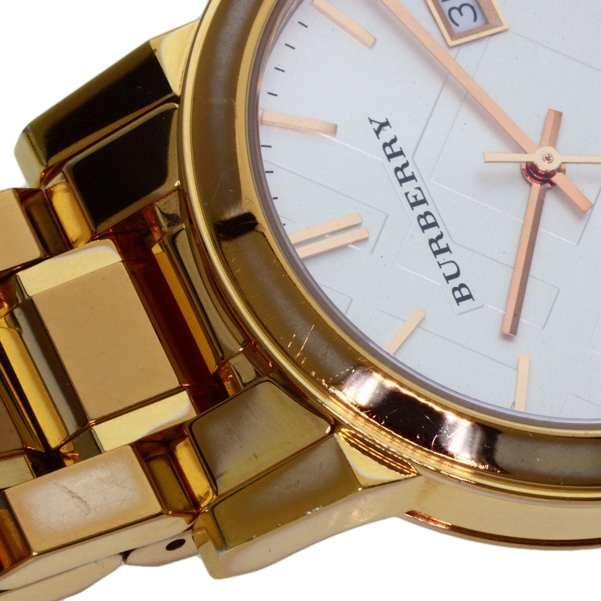 BURBERRY バーバリー BU9104 ラウンドフェイス 腕時計 GP レディース 中古