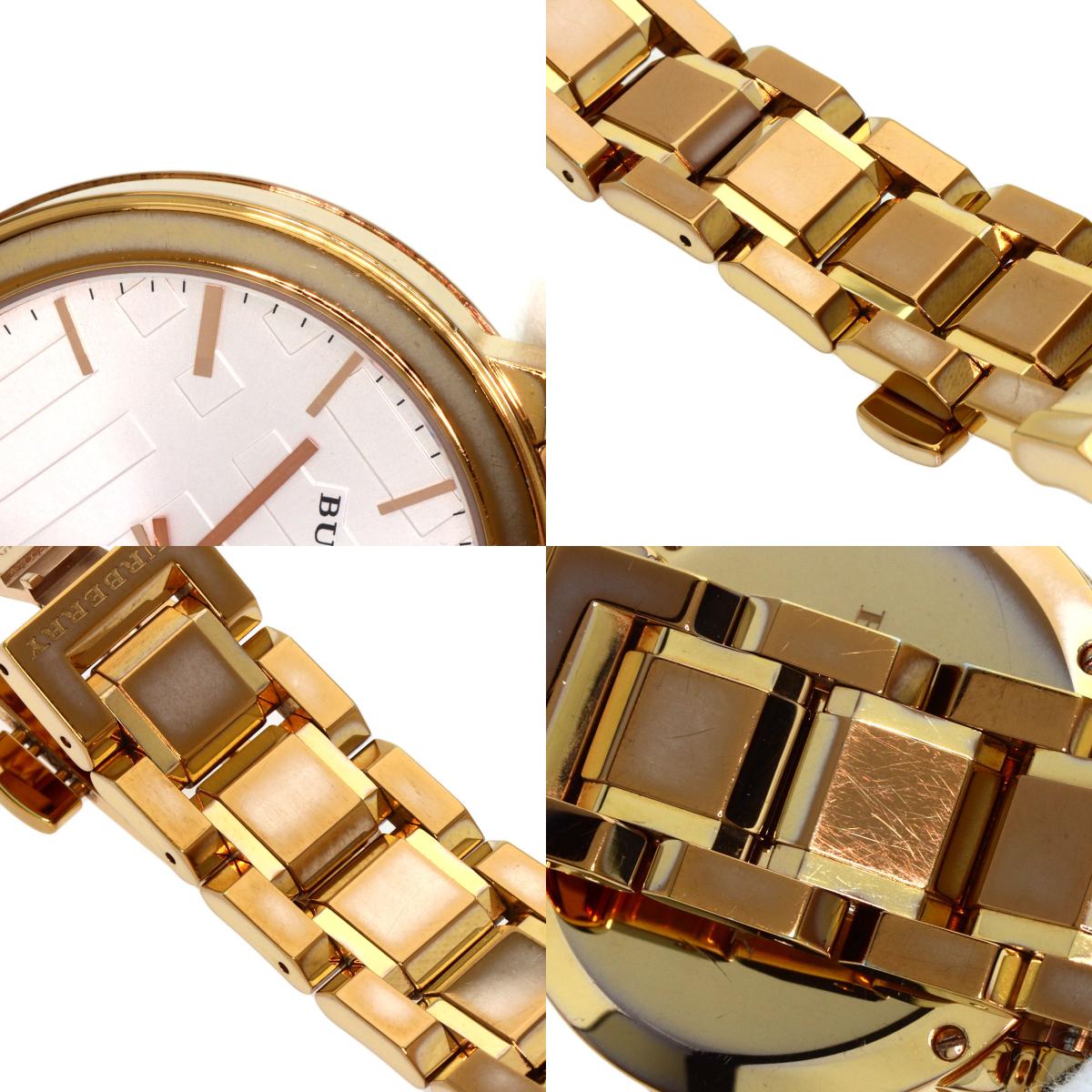 BURBERRY バーバリー BU9104 ラウンドフェイス 腕時計 GP レディース 中古