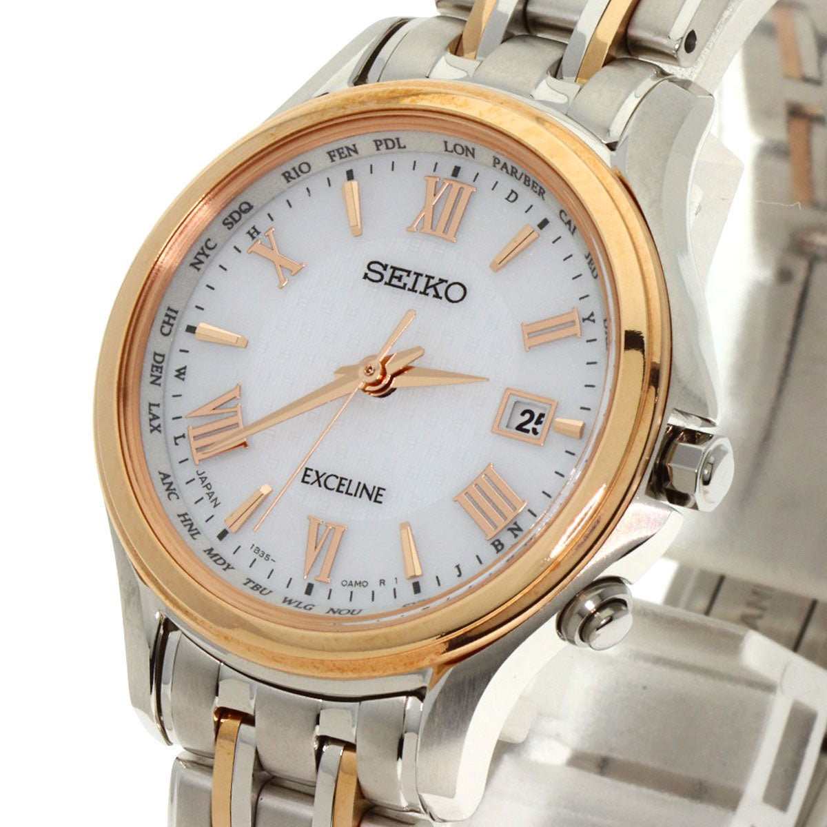SEIKO セイコー SWCW162 エクセリーヌ 腕時計 チタン レディース 中古