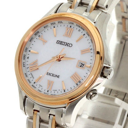 SEIKO セイコー SWCW162 エクセリーヌ 腕時計 チタン レディース 中古