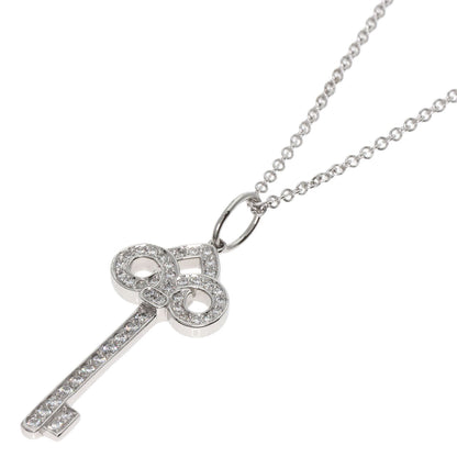 TIFFANY&Co. ティファニー フルール ド リス キー ダイヤモンド ネックレス PT950 レディース 中古