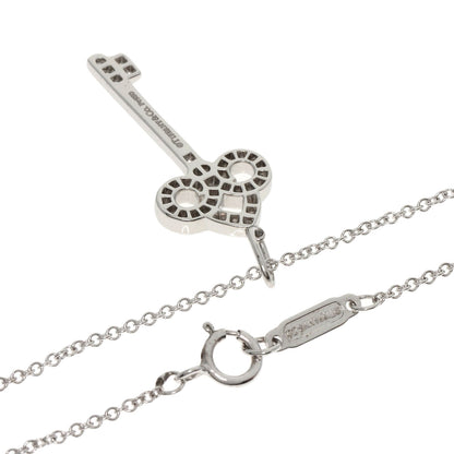 TIFFANY&Co. ティファニー フルール ド リス キー ダイヤモンド ネックレス PT950 レディース 中古
