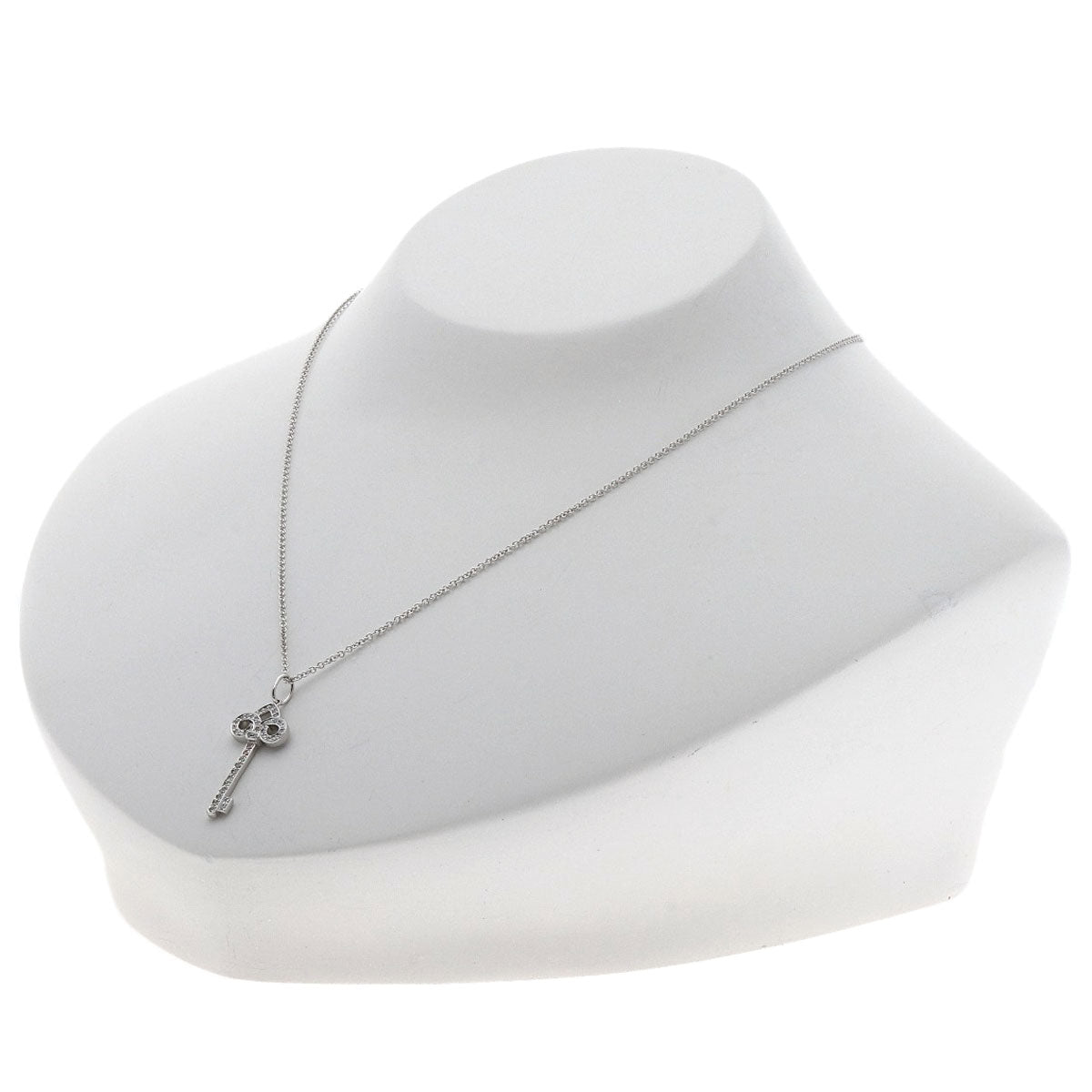 TIFFANY&Co. ティファニー フルール ド リス キー ダイヤモンド ネックレス PT950 レディース 中古