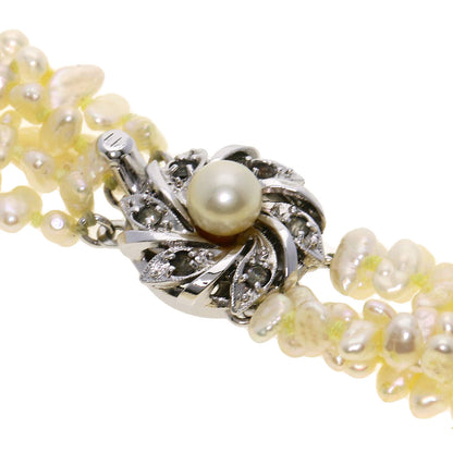SELECT JEWELRY セレクトジュエリー 淡水パール 真珠 5連 ブレスレット 2点セット ネックレス SV レディース 中古