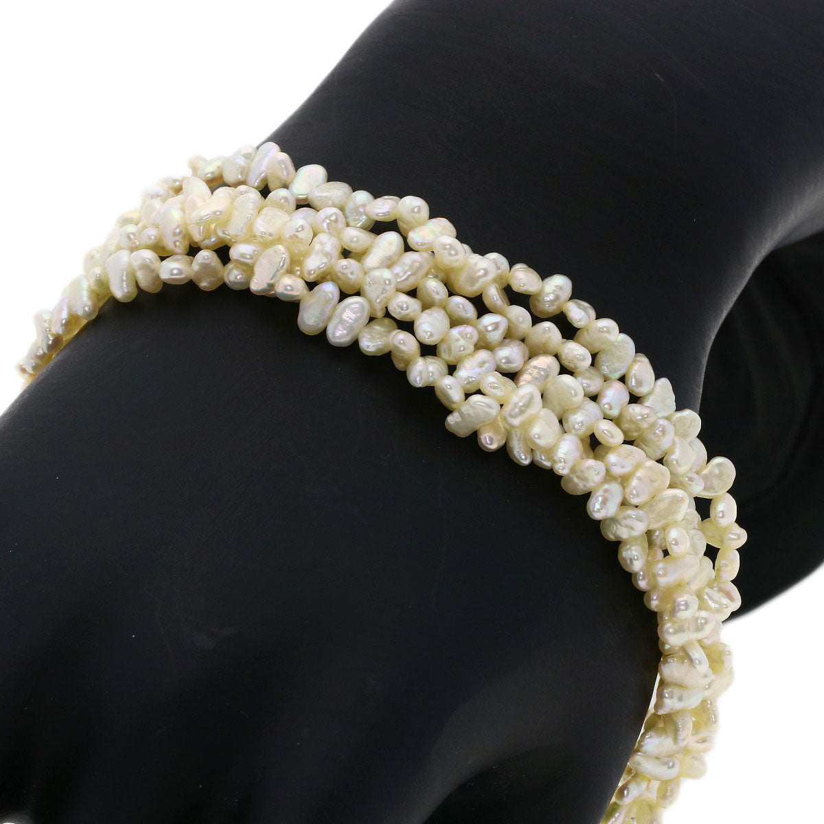 SELECT JEWELRY セレクトジュエリー 淡水パール 真珠 5連 ブレスレット 2点セット ネックレス SV レディース 中古