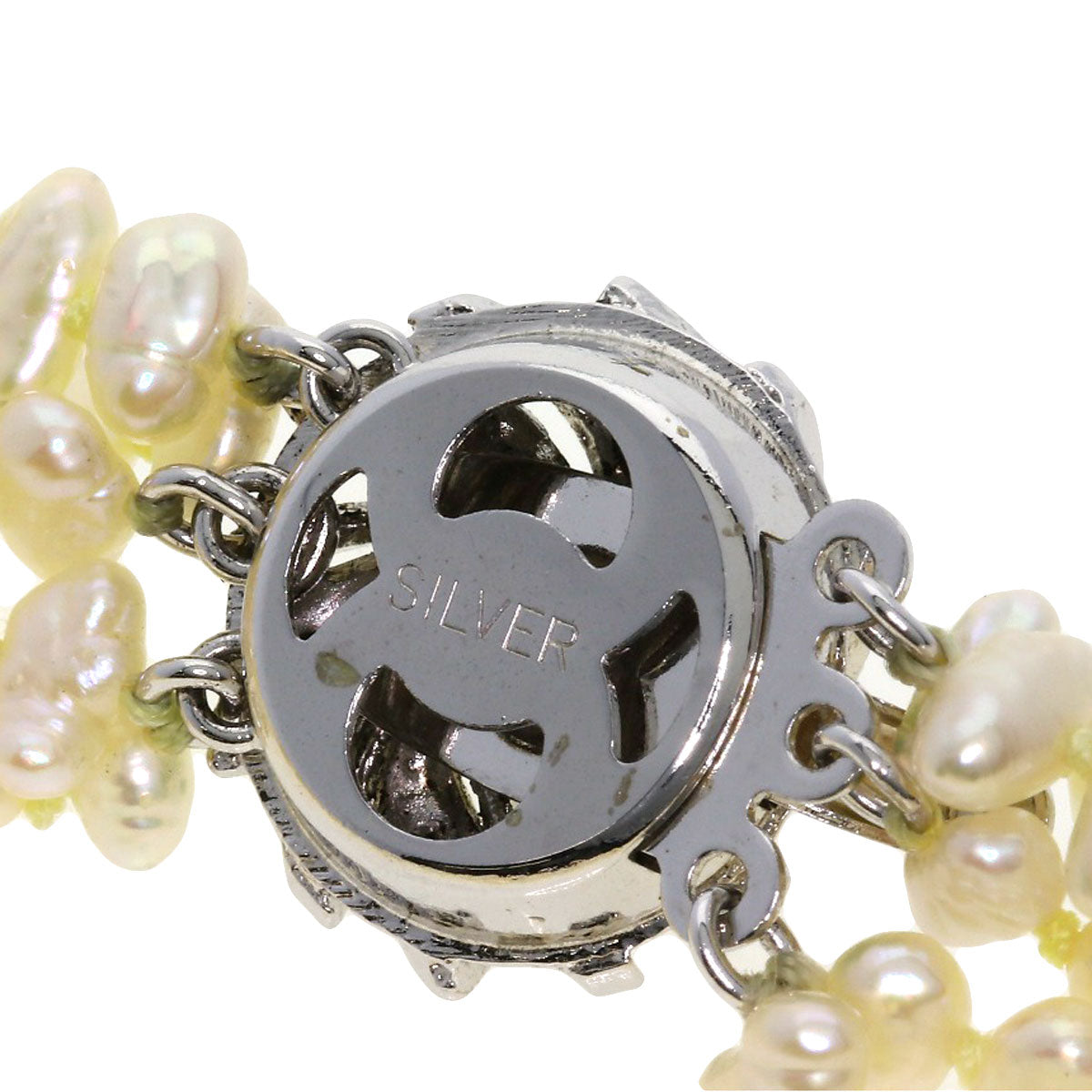 SELECT JEWELRY セレクトジュエリー 淡水パール 真珠 5連 ブレスレット 2点セット ネックレス SV レディース 中古