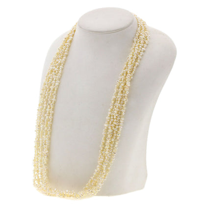 SELECT JEWELRY セレクトジュエリー 淡水パール 真珠 5連 ブレスレット 2点セット ネックレス SV レディース 中古