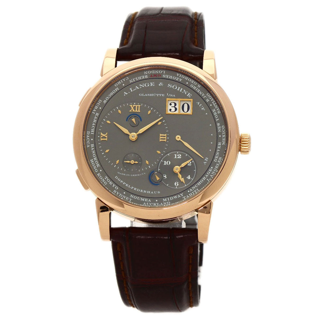 A.LANGE＆SOHNE ランゲ＆ゾーネ 116.033 ランゲ1 タイムゾーン 腕時計 K18PG メンズ 中古