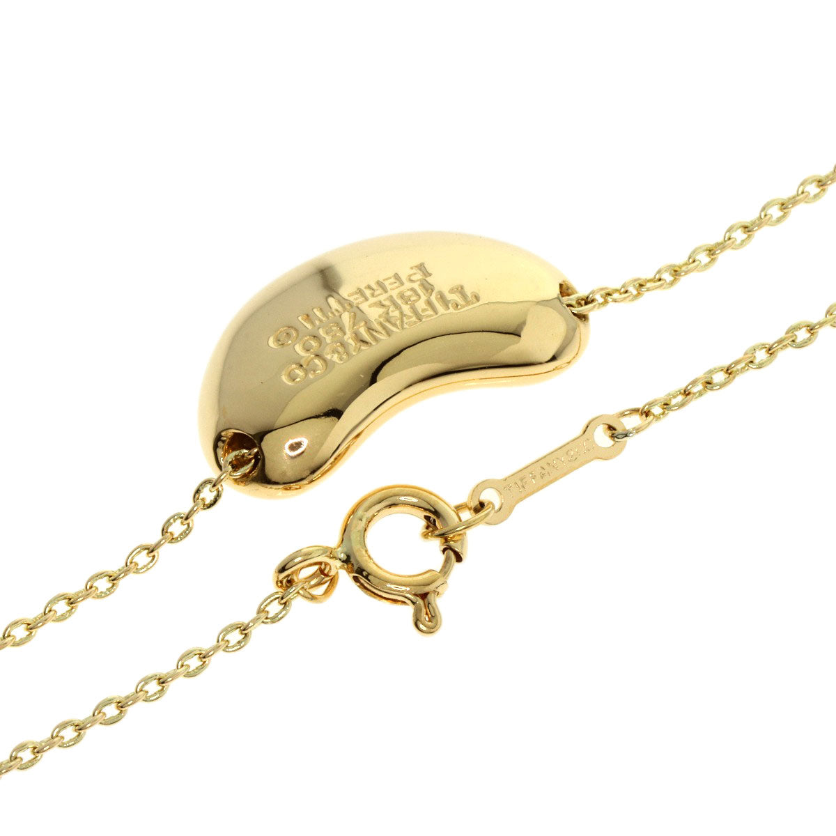 TIFFANY&Co. ティファニー ビーン ネックレス K18YG レディース 中古