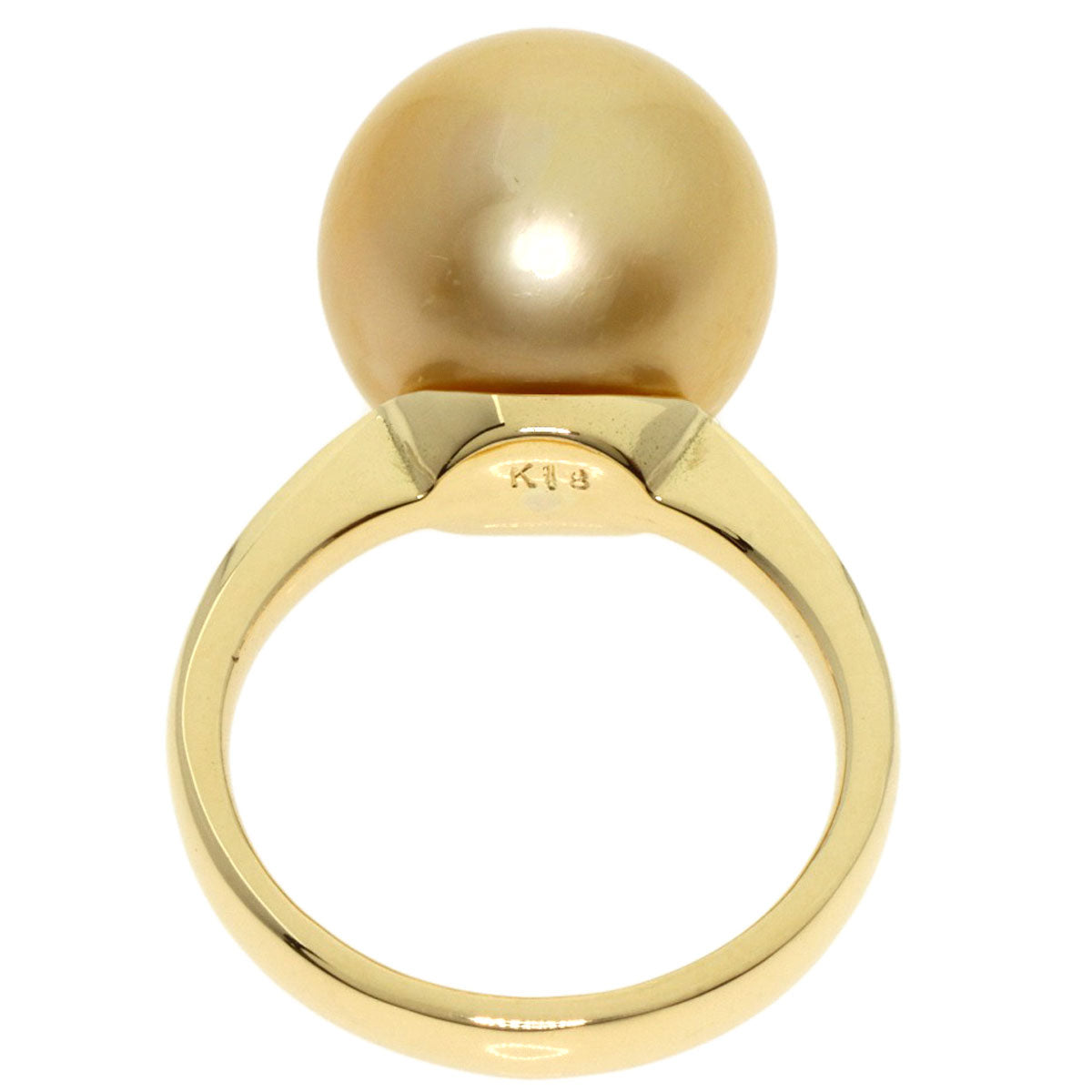 SELECT JEWELRY セレクトジュエリー ゴールデンパール 真珠 リング・指輪 K18YG レディース 中古