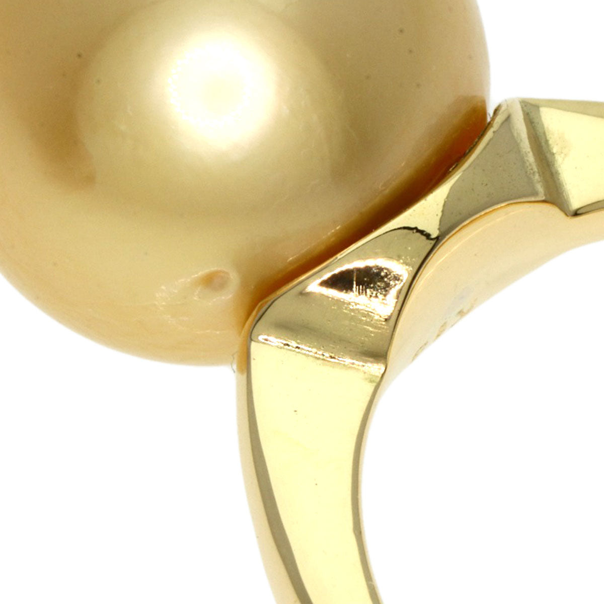 SELECT JEWELRY セレクトジュエリー ゴールデンパール 真珠 リング・指輪 K18YG レディース 中古