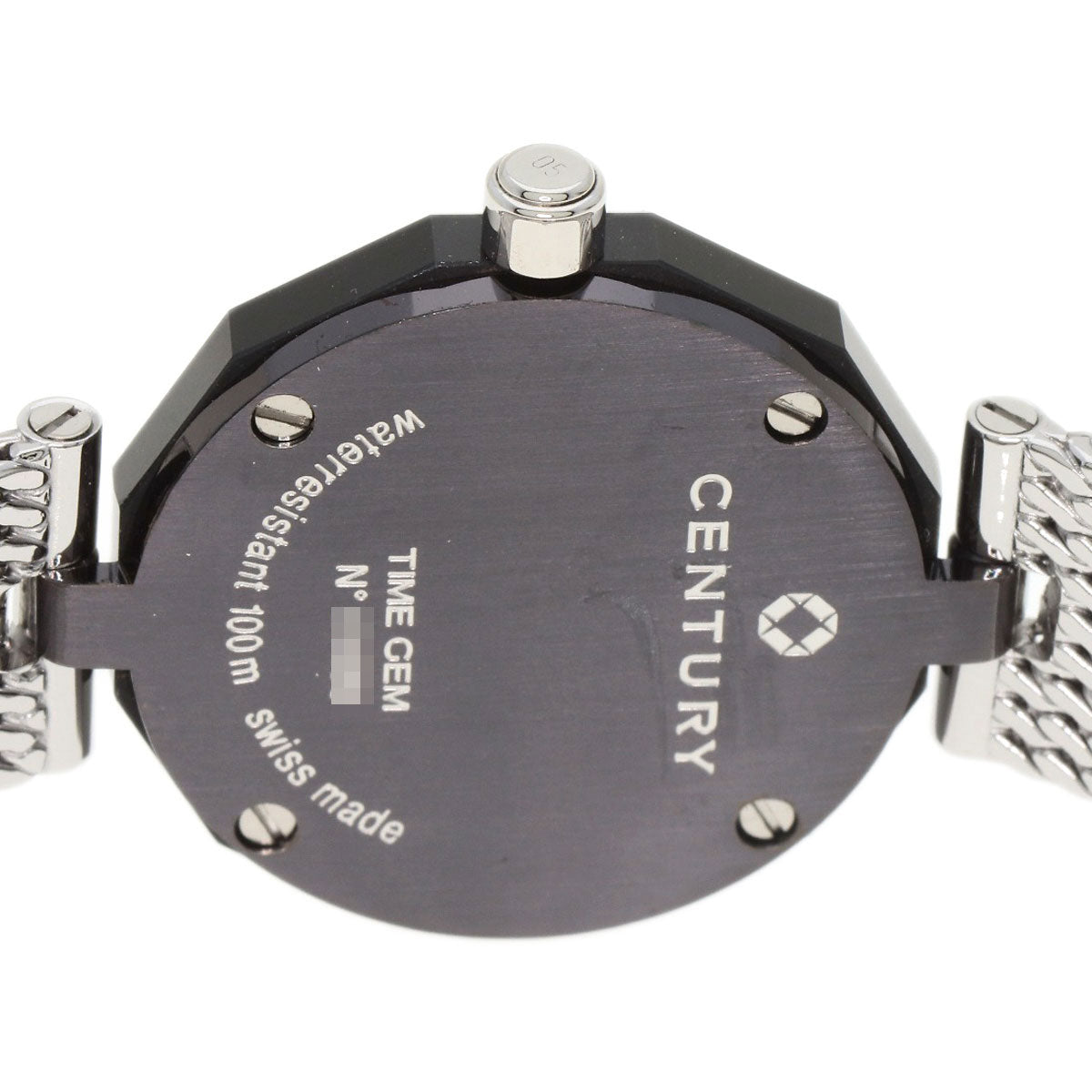 CENTURY センチュリー タイムジェム 1P ダイヤモンド 腕時計 SS レディース 中古