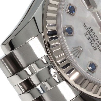 ROLEX ロレックス 179174NGS デイトジャスト 10P サファイア 腕時計 SS レディース 中古