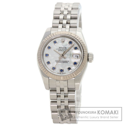 ROLEX ロレックス 179174NGS デイトジャスト 10P サファイア 腕時計 SS レディース 中古