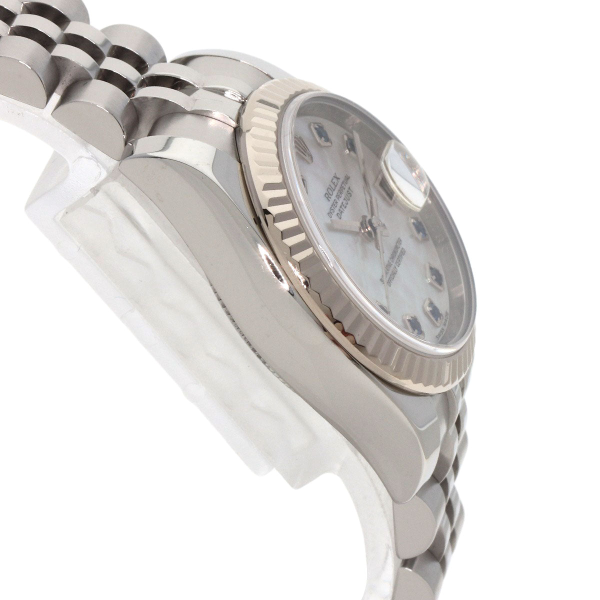 ROLEX ロレックス 179174NGS デイトジャスト 10P サファイア 腕時計 SS レディース 中古