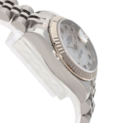 ROLEX ロレックス 179174NGS デイトジャスト 10P サファイア 腕時計 SS レディース 中古