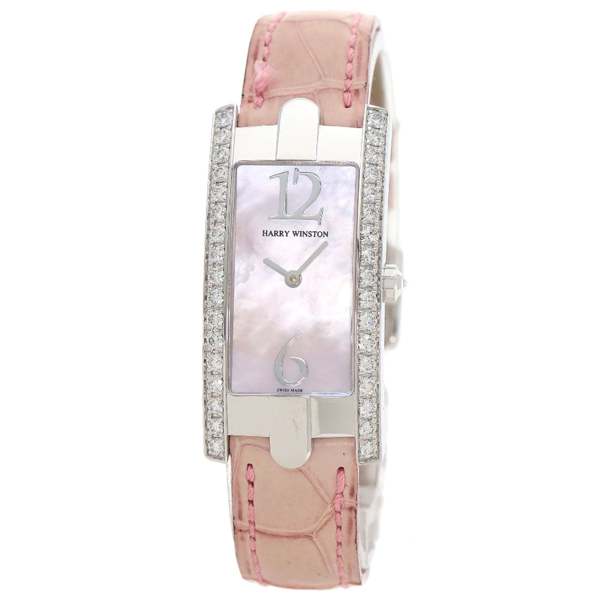 HARRY WINSTON ハリーウィンストン 330LQW アヴェニュー C 腕時計 K18WG レディース 中古