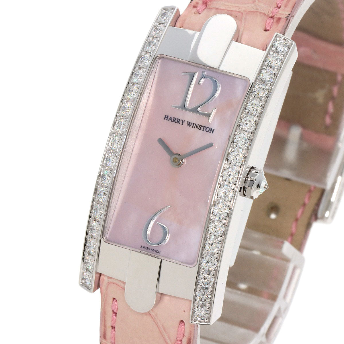 HARRY WINSTON ハリーウィンストン 330LQW アヴェニュー C 腕時計 K18WG レディース 中古