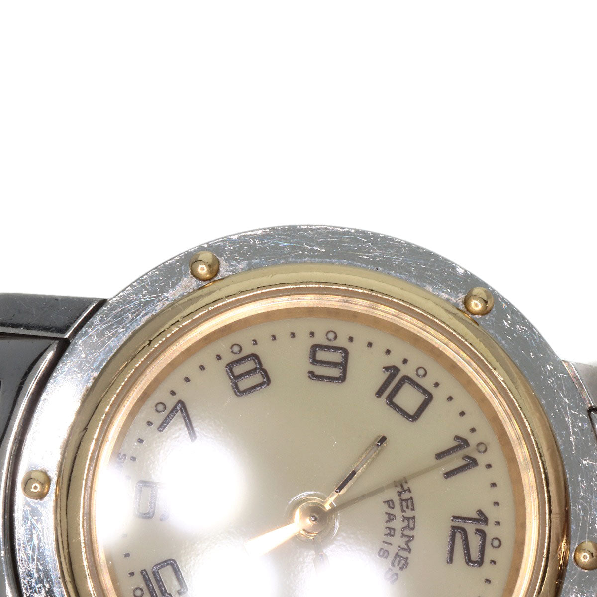 HERMES エルメス CL4.220 クリッパー 腕時計 SS レディース 中古