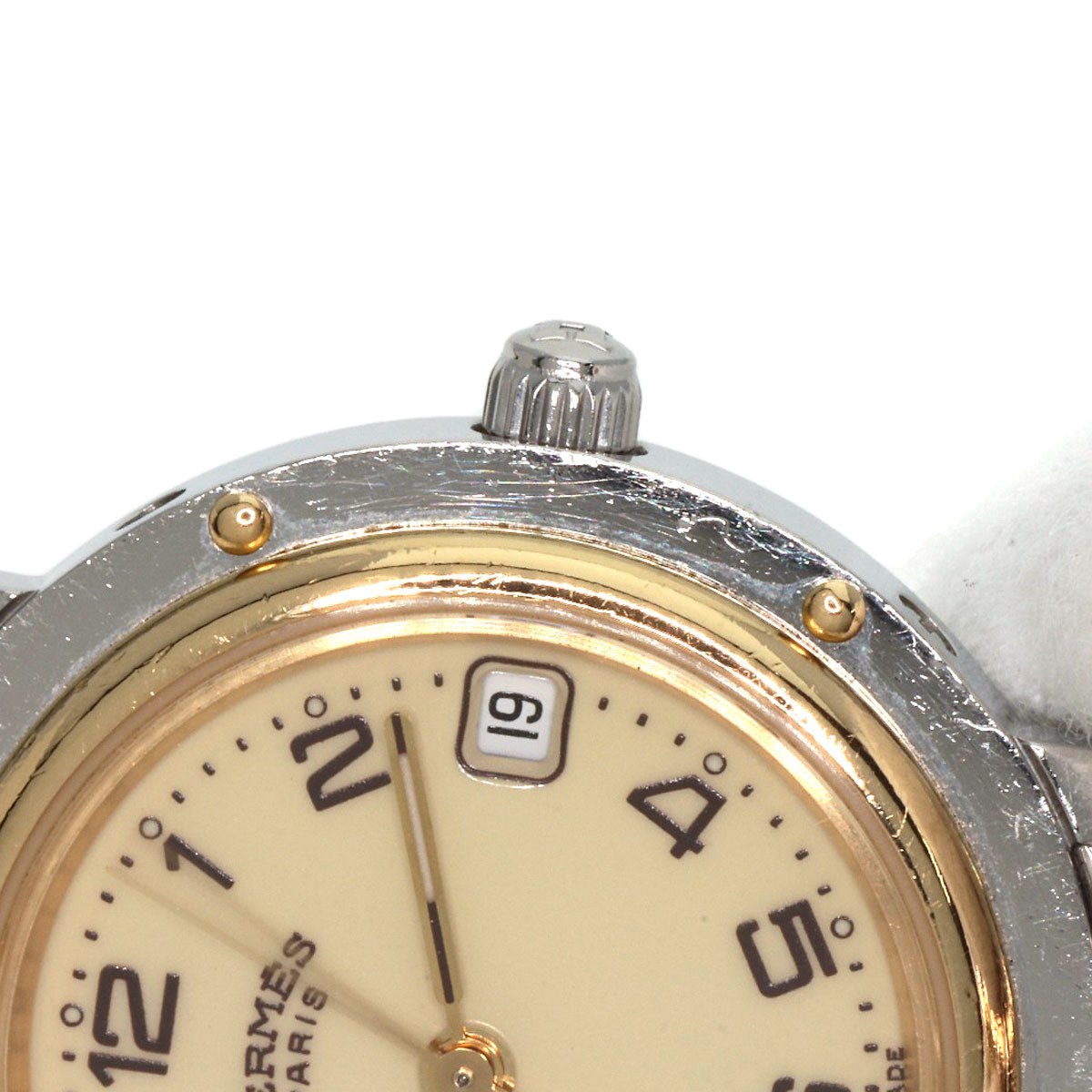 HERMES エルメス CL4.220 クリッパー 腕時計 SS レディース 中古