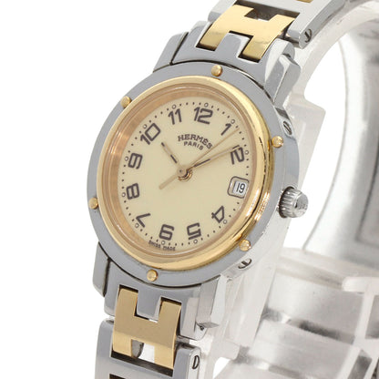 HERMES エルメス CL4.220 クリッパー 腕時計 SS レディース 中古