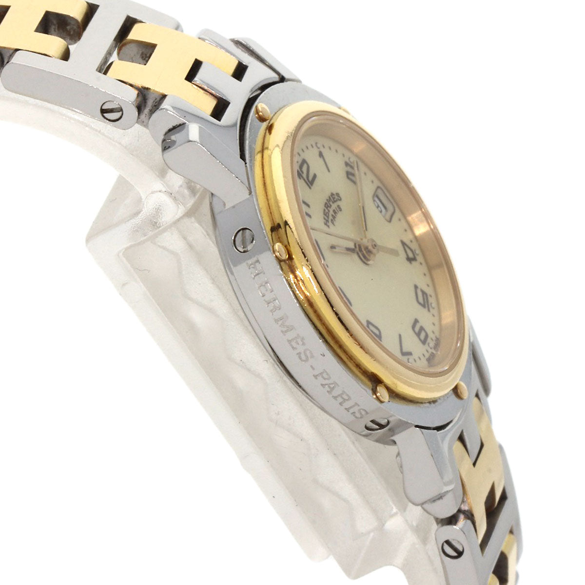 HERMES エルメス CL4.220 クリッパー 腕時計 SS レディース 中古