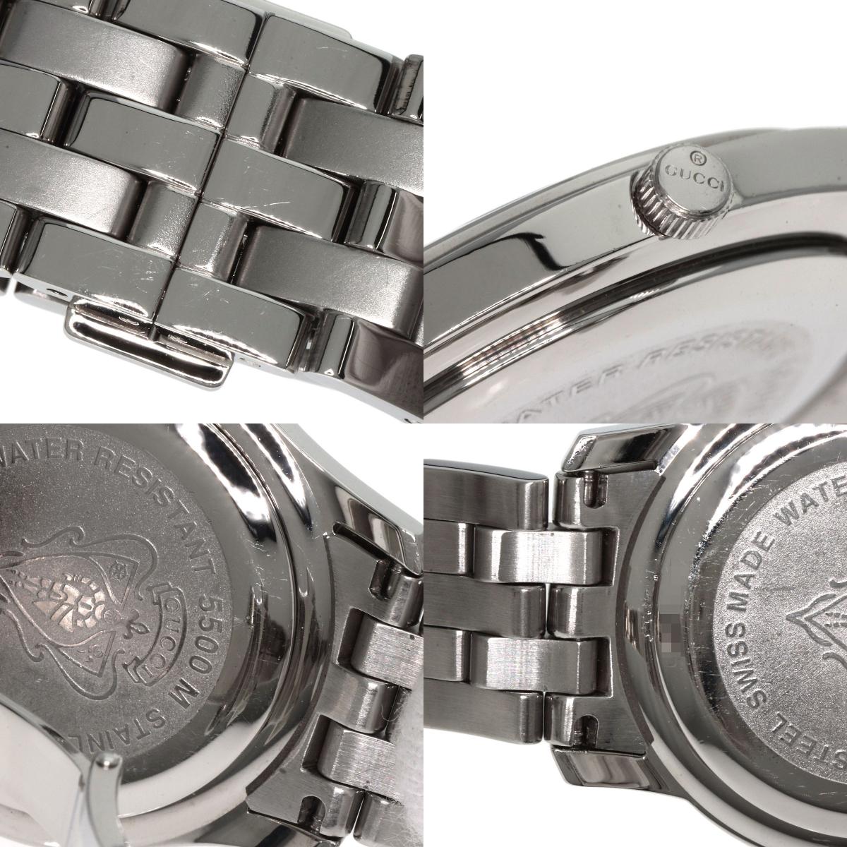 GUCCI グッチ 5500M ラウンドフェイス 腕時計 SS メンズ 中古