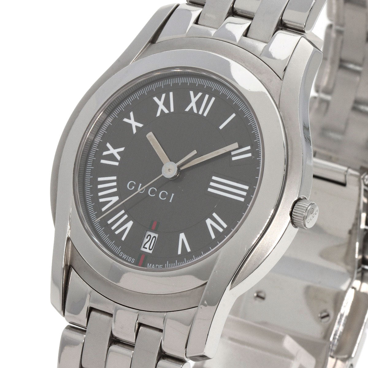 GUCCI グッチ 5500M ラウンドフェイス 腕時計 SS メンズ 中古