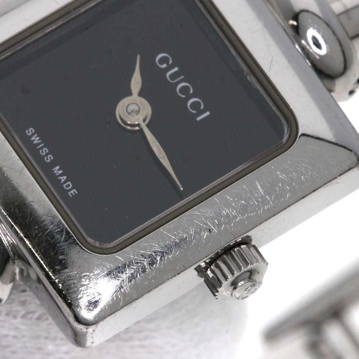 GUCCI グッチ 1900L スクエアフェイス 腕時計 SS レディース 中古