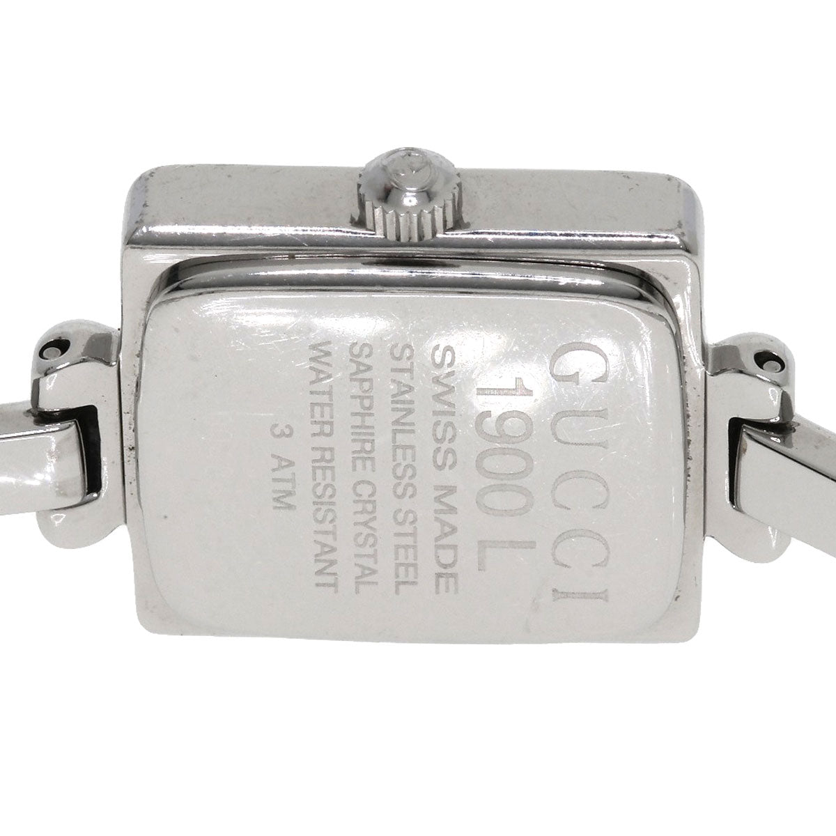 GUCCI グッチ 1900L スクエアフェイス 腕時計 SS レディース 中古