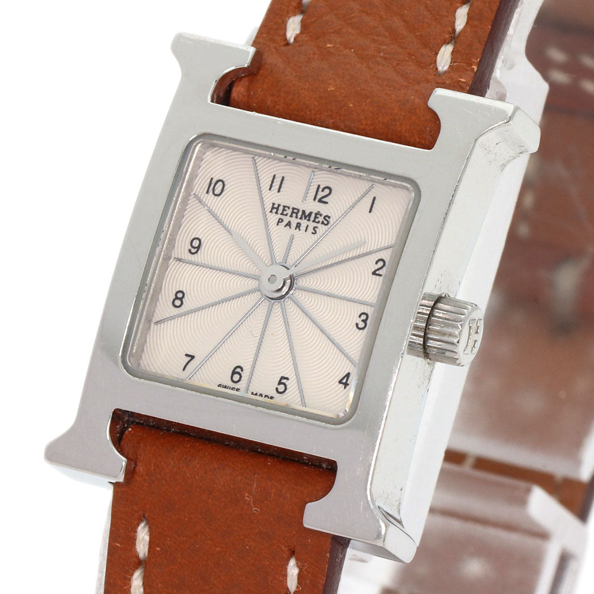 HERMES エルメス HH1.110 Hウォッチ ミニ 腕時計 SS レディース 中古