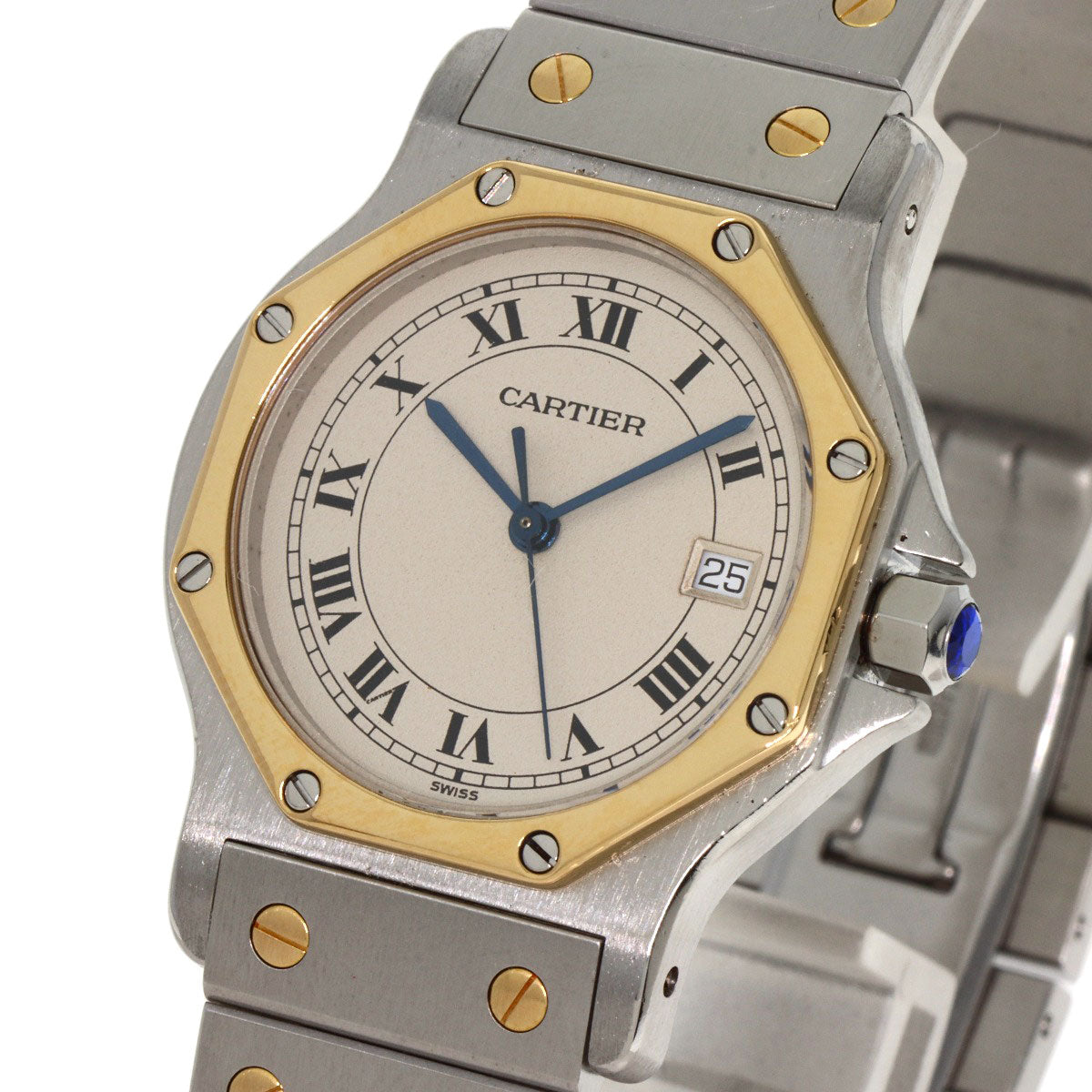 CARTIER カルティエ サントス　オクタゴン LM 腕時計 SS メンズ 中古