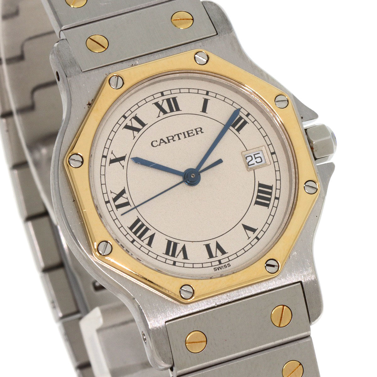 CARTIER カルティエ サントス　オクタゴン LM 腕時計 SS メンズ 中古