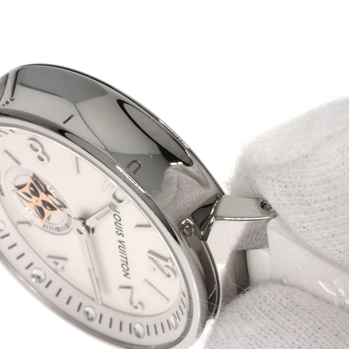 LOUIS VUITTON ルイヴィトン Q8J10 タンブール ムーンスター 腕時計 SS レディース 中古