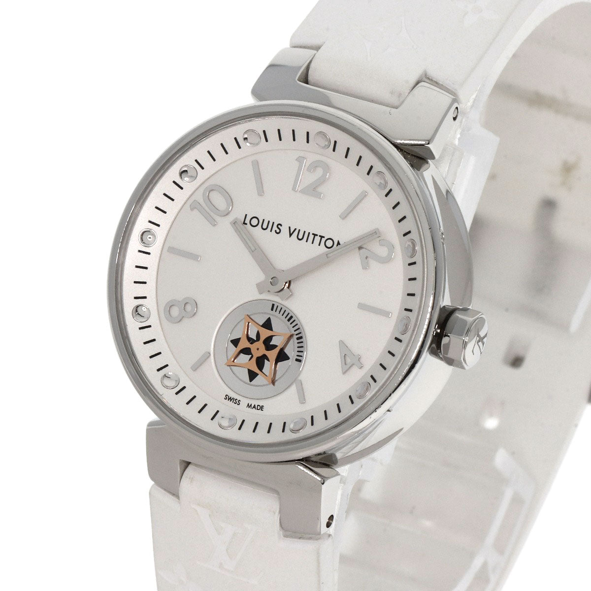 LOUIS VUITTON ルイヴィトン Q8J10 タンブール ムーンスター 腕時計 SS レディース 中古