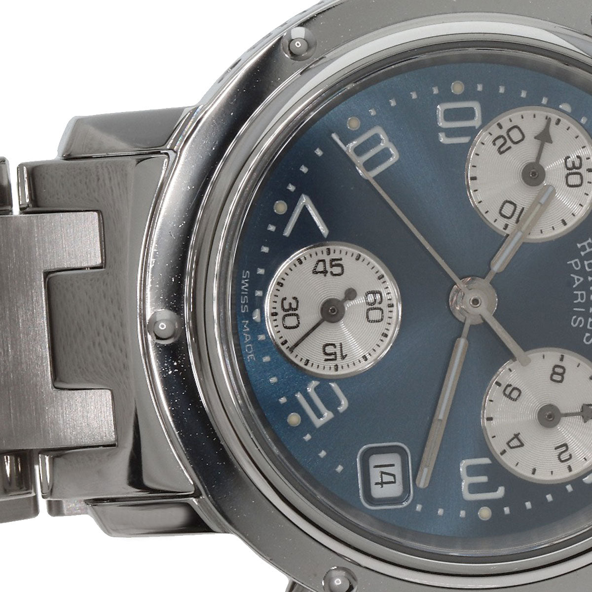 HERMES エルメス CL1.310 クリッパー クロノグラフ 腕時計 SS レディース 中古