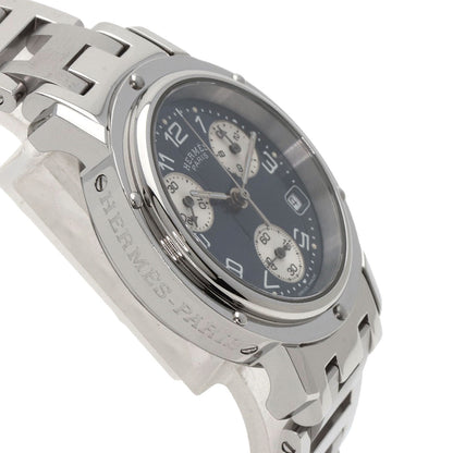 HERMES エルメス CL1.310 クリッパー クロノグラフ 腕時計 SS レディース 中古