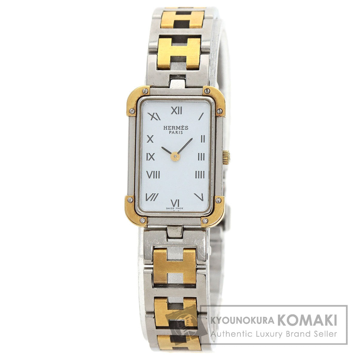 HERMES エルメス CR1.220 クロアジュール 腕時計 SS レディース 中古