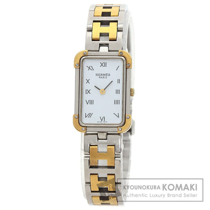 HERMES エルメス CR1.220 クロアジュール 腕時計 SS レディース 中古