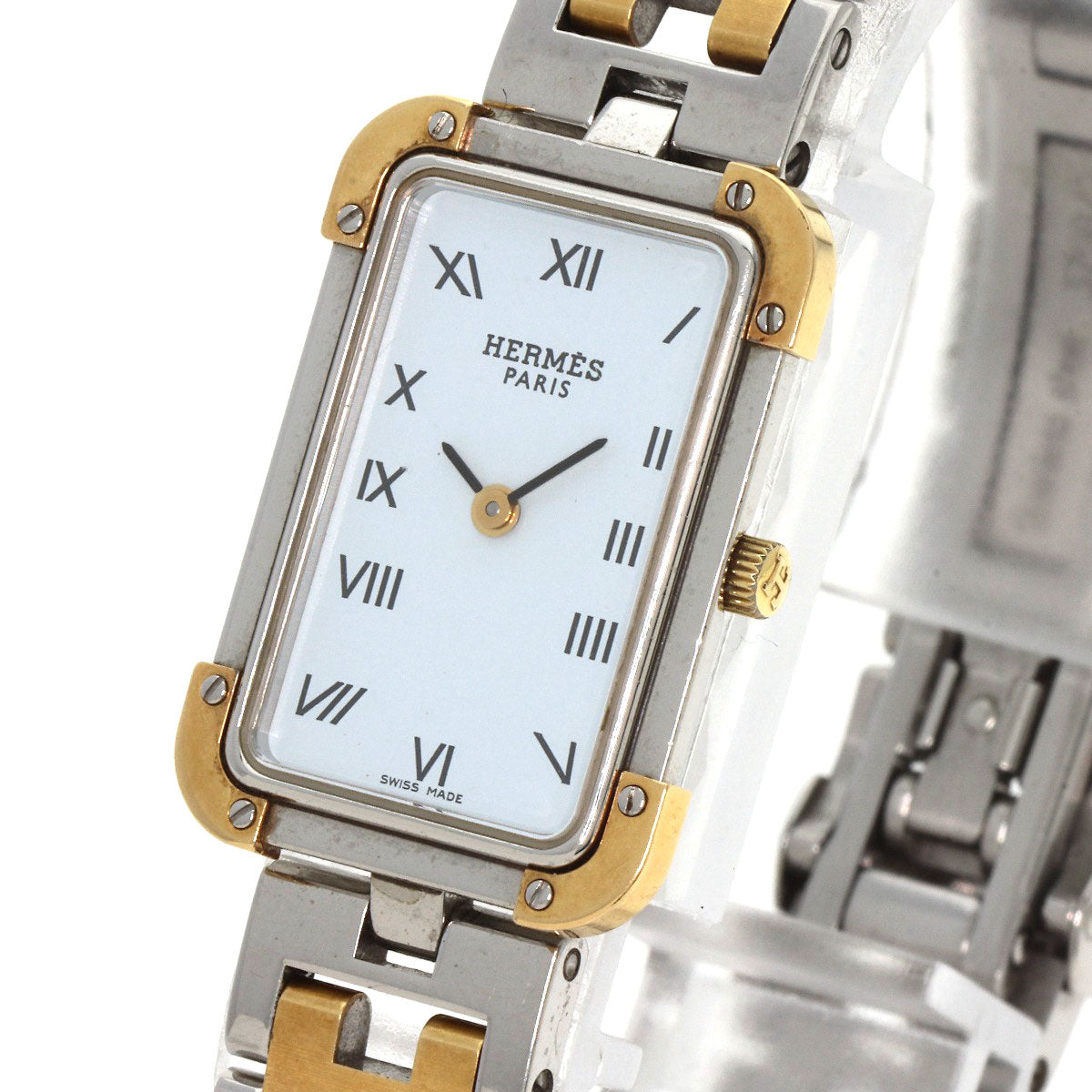 HERMES エルメス CR1.220 クロアジュール 腕時計 SS レディース 中古