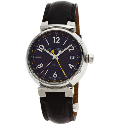 LOUIS VUITTON ルイヴィトン Q1131 タンブール GMT 腕時計 SS メンズ 中古