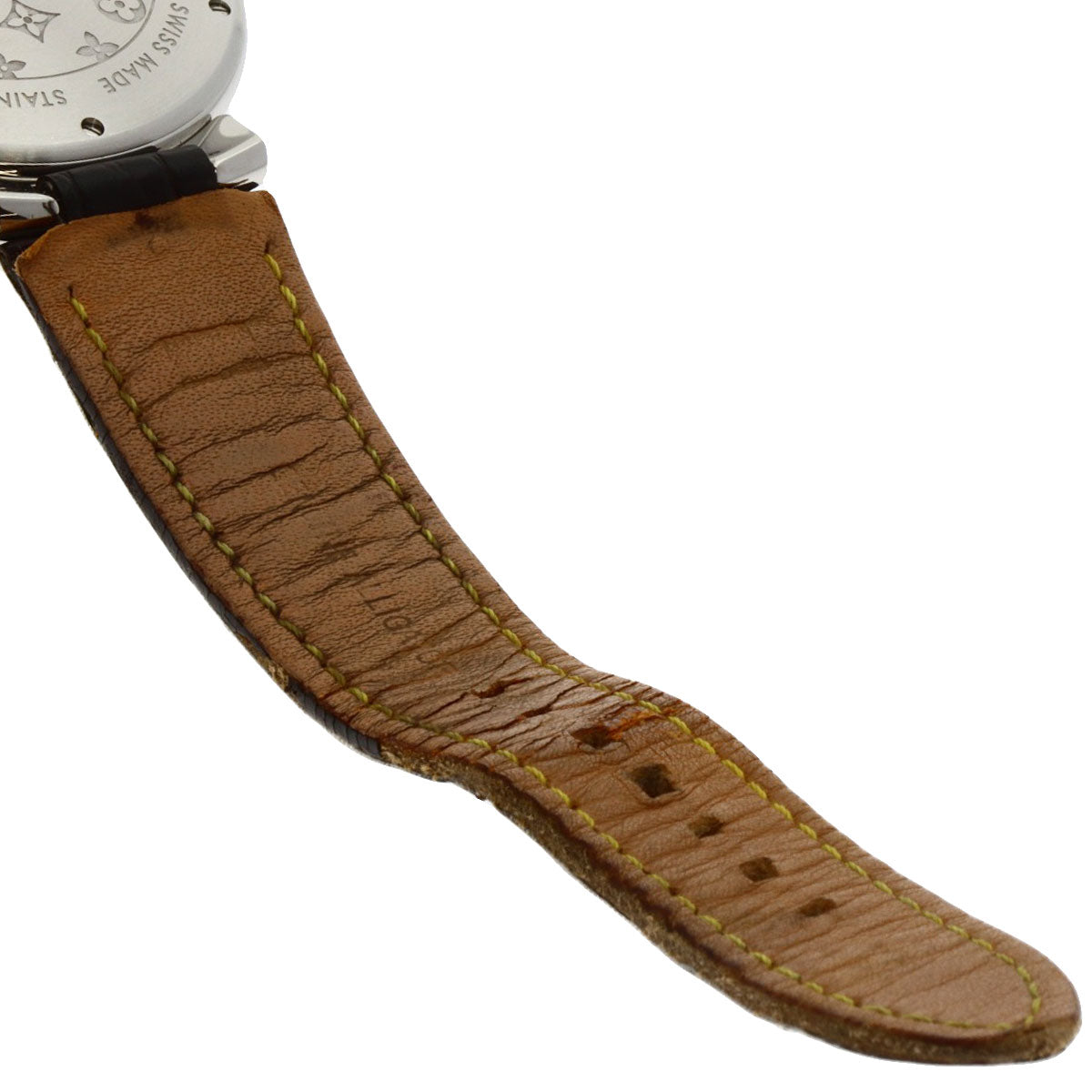 LOUIS VUITTON ルイヴィトン Q1131 タンブール GMT 腕時計 SS メンズ 中古