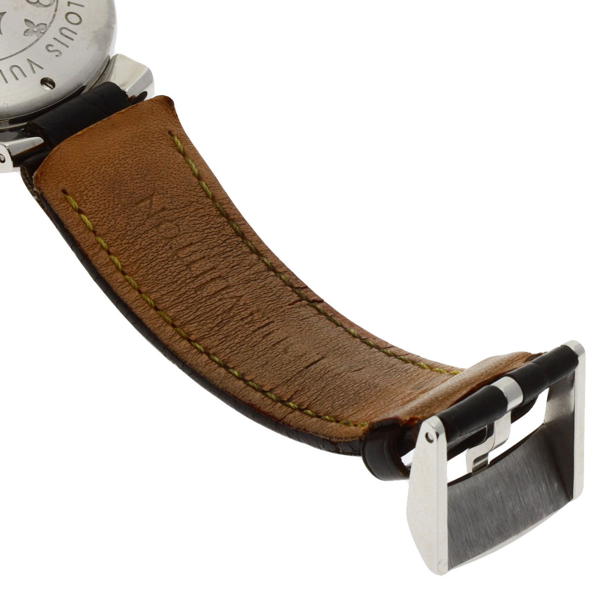 LOUIS VUITTON ルイヴィトン Q1131 タンブール GMT 腕時計 SS メンズ 中古