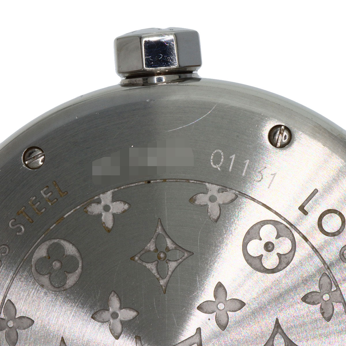 LOUIS VUITTON ルイヴィトン Q1131 タンブール GMT 腕時計 SS メンズ 中古