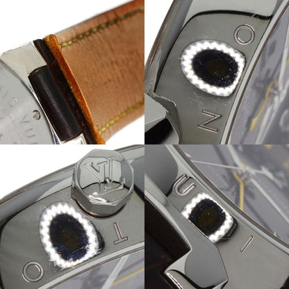 LOUIS VUITTON ルイヴィトン Q1131 タンブール GMT 腕時計 SS メンズ 中古
