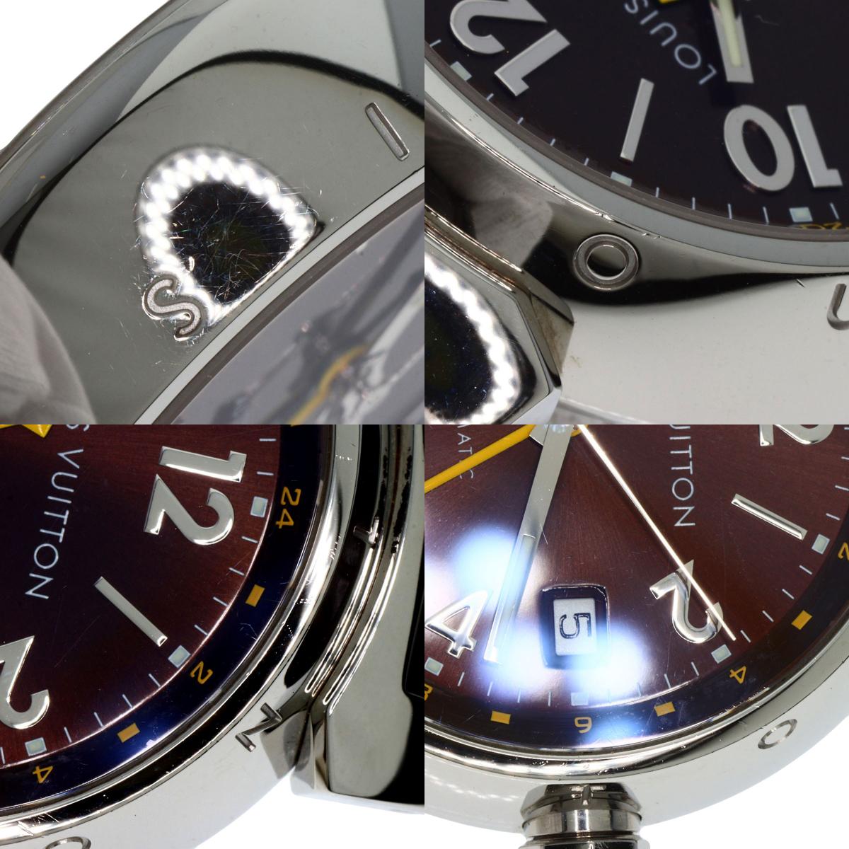 LOUIS VUITTON ルイヴィトン Q1131 タンブール GMT 腕時計 SS メンズ 中古