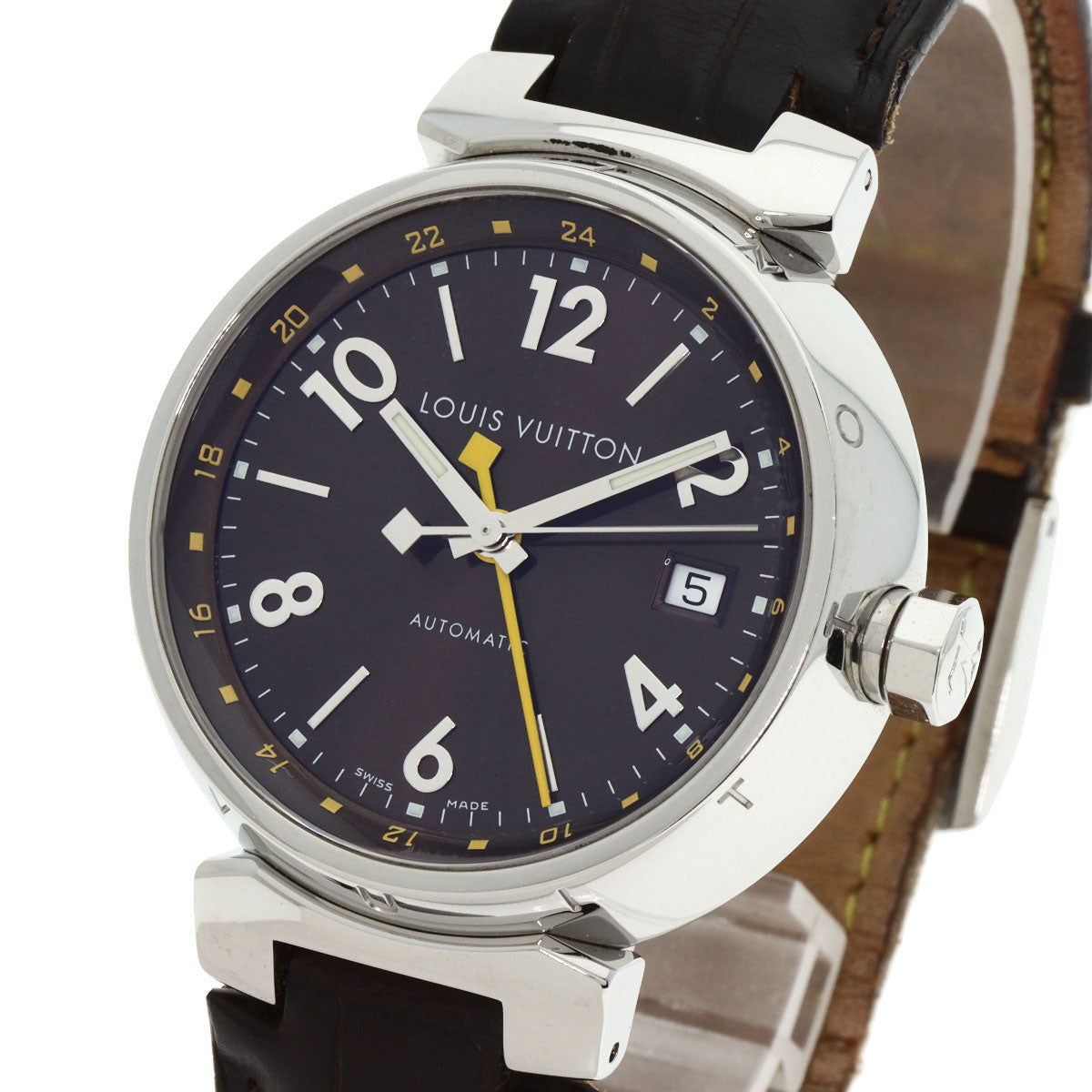 LOUIS VUITTON ルイヴィトン Q1131 タンブール GMT 腕時計 SS メンズ 中古