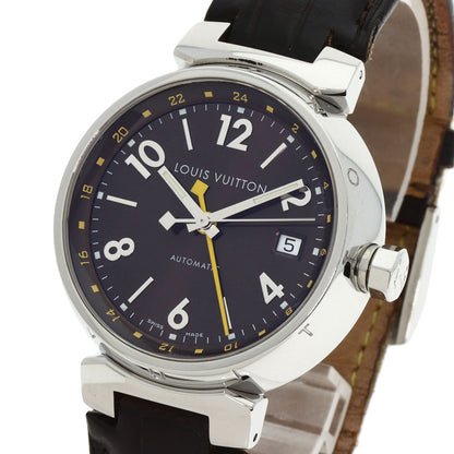 LOUIS VUITTON ルイヴィトン Q1131 タンブール GMT 腕時計 SS メンズ 中古