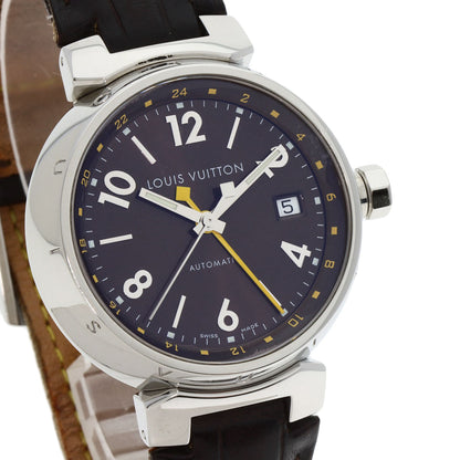 LOUIS VUITTON ルイヴィトン Q1131 タンブール GMT 腕時計 SS メンズ 中古